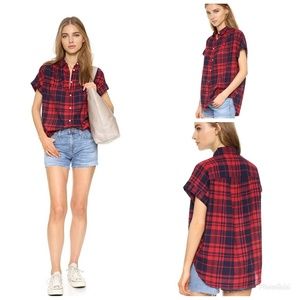 Madewell Central Shirt In Bushwick Plaid